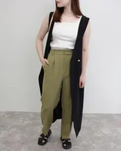 ✾新品✾エムリア♡リネンライク金ボタンVネックジャンスカ(ベスト/ジレ)