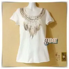 goaゴア♡ Y2Kフェザー柄プリントTシャツカットソーのサムネイル