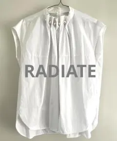 値下げ！RADIATE ホワイト ノースリーブ パールシャツ
