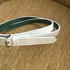 PEARLY GATES（パーリーゲイツ）リアルレザーベルト ホワイト×グリーン