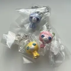 お茶犬　チョコボーロ　ボールチェーン付きマスコット　お茶猫　ミン　サクラ　ラン