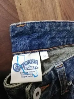 パッチ付きダークブルーデニム 32 CALSURF