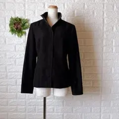 a1499 トランスワーク スタンドカラー ジャケット 11号 L 黒 三陽商会