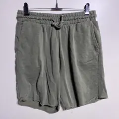 H&M スウェットショートパンツ カーキ カットオフのサムネイル