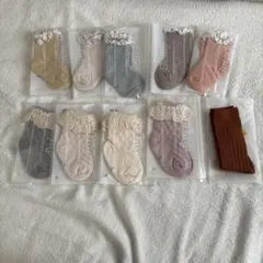 新品ベビー靴下 10足セット レース付き