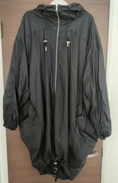 ZARA ナイロンロングコート モッズコート風 オーバーサイズ ブラック