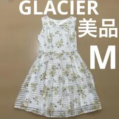 ［ 美品 ］ GLACIER 花柄ノースリーブワンピース Mサイズ