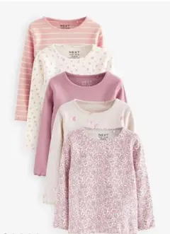 おや様専用　NEXT ピンクリブ編みの長袖トップス 5枚セット　80cm