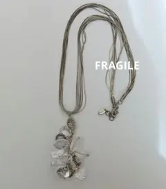FRAGILE　フラジール　クリスタル 花モチーフ ロングネックレスのサムネイル