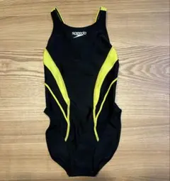 speedo スピード 女子 競技用水着 黒/黄 ジュニア スイムウエア