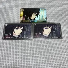 鬼滅の刃 冨岡義勇 カード かふぇくじ ミニ二層ブロック 缶バッジ