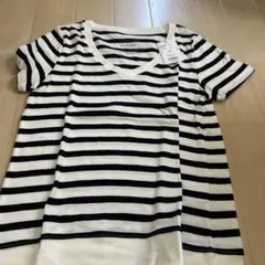 BAYFLOW ボーダー Vネック 半袖Tシャツ 新品のサムネイル