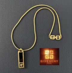 Givenchy Ｇロゴ+ブラックエナメル　ゴールドトーンネックレスブランド刻印のサムネイル