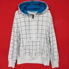 US古着「O P /Ocean Pacific」チェック/フルジップ·パーカー