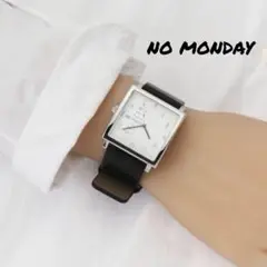 NO MONDAY ノーマンデー アナログ 腕時計 NM-2 スクエア レザー