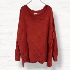 【エウルキューブ ユーロスリー】長袖ニット ゆったり 大きめ 1 3515