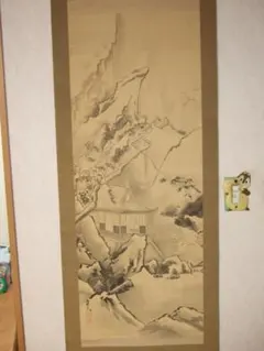 水墨画 武士と獅子 金色背景 葛飾北斎 - メルカリ