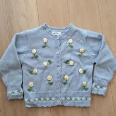 お上品お嬢様確定◎花柄刺繍カーディガン 110cm