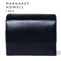 マーガレットハウエルアイデア ライジア 黒 コンパクト二つ折り財布 新品 ガマ口 新品☆マーガレットハウエルアイデア☆ライジア がま口 薄型 折り財布