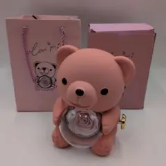 dM97T クマ ジュエリーボックス プリザーブドフラワー ピンク アクセサリー