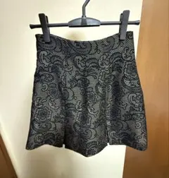 黒　花柄レース　　ミニスカート　スナイデル　ブラック　スカート