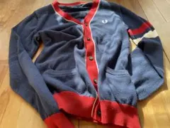 古着　FRED PERRY トリコロール　カーディガン メンズS レトロのサムネイル