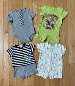 KP Boy ロンパース　カバーオール　４着セット　半袖　夏のサムネイル