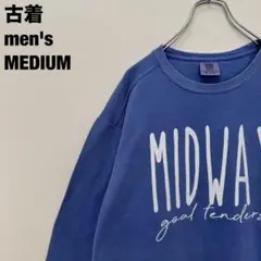 古着 COMFORT COLORS スウェット ウォッシュ加工 ブルー 青 Mのサムネイル