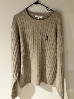 U.S. POLO ASSN. ニットセーター Lサイズ ベージュ