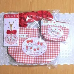 LIL ala mode ポーチ赤、ミニトート赤＆チャーム赤　セット　新品未開封