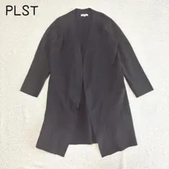 플러스테 롱 가디건 M 버튼리스 심플 겉옷 세련된