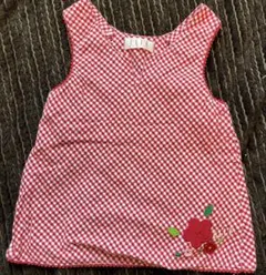 ELLE POUPEE 赤白チェック ワンピース 80