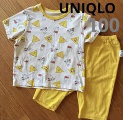 ユニクロ　半袖パジャマ　ミッフィー　イエロー系　100cm 春夏秋