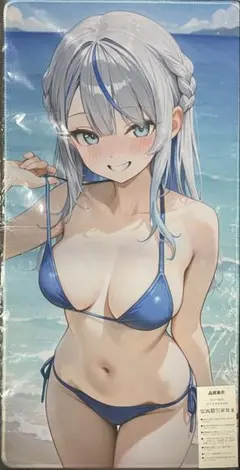 未開封 雨海ルカ VTuber 同人 美少女 ラバーマット プレイマット 水着のサムネイル