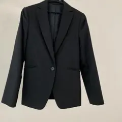 黒ストライプ シングルボタンジャケット【ご了承いただける方スカート無料】