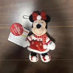 【新品】ディズニー　クリスマス　2024 ミニー　ぬいぐるみバッジ　ぬいば