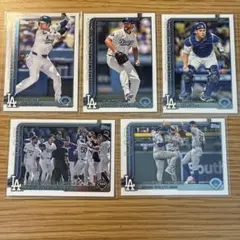 大谷翔平　カーショウ　スミス　ドジャース　ベースカード　5枚　トップス