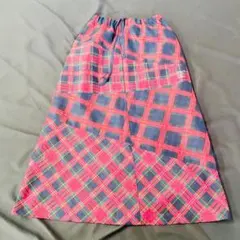 【nop de nod】爽やか！ チェック柄リラックススカート　「F272