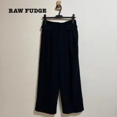 RAW FUDGE フロントポケットデザインタックパンツ ブラック M