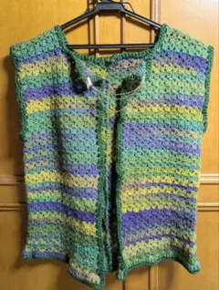 手編み ベスト