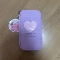 筆箱 薄紫色 ハートデザインのサムネイル