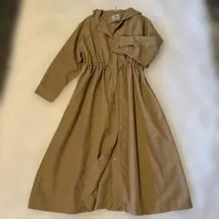 ナノユニバース　ロングスプリングコート　フード付き　ベージュ 38