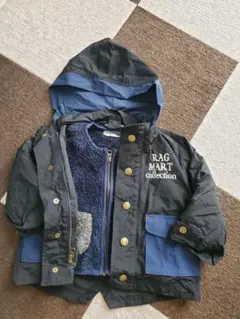 RAG MART キッズジャケット 90cm ネイビー ボア付き