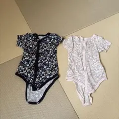 花柄ベビー肌着 70cm 2枚セット