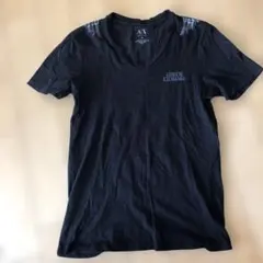 ARMANI EXCHANGE ブラック Vネック Tシャツ XS