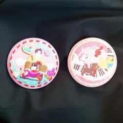 ディズニー　刺繍　缶バッジ 2個セット