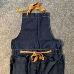 vintage デニム　サロペット　ワイドパンツ　つなぎ　アメカジ　古着　濃紺のサムネイル