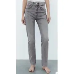 ※裾上げあり※ ZARA / スリムデニムパンツ 34 グレー