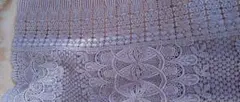 薄紫色 刺繍入り レース着物ショール テーブルクロス 未使用