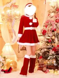 クリスマス　コスプレ　ワンピース4点セット